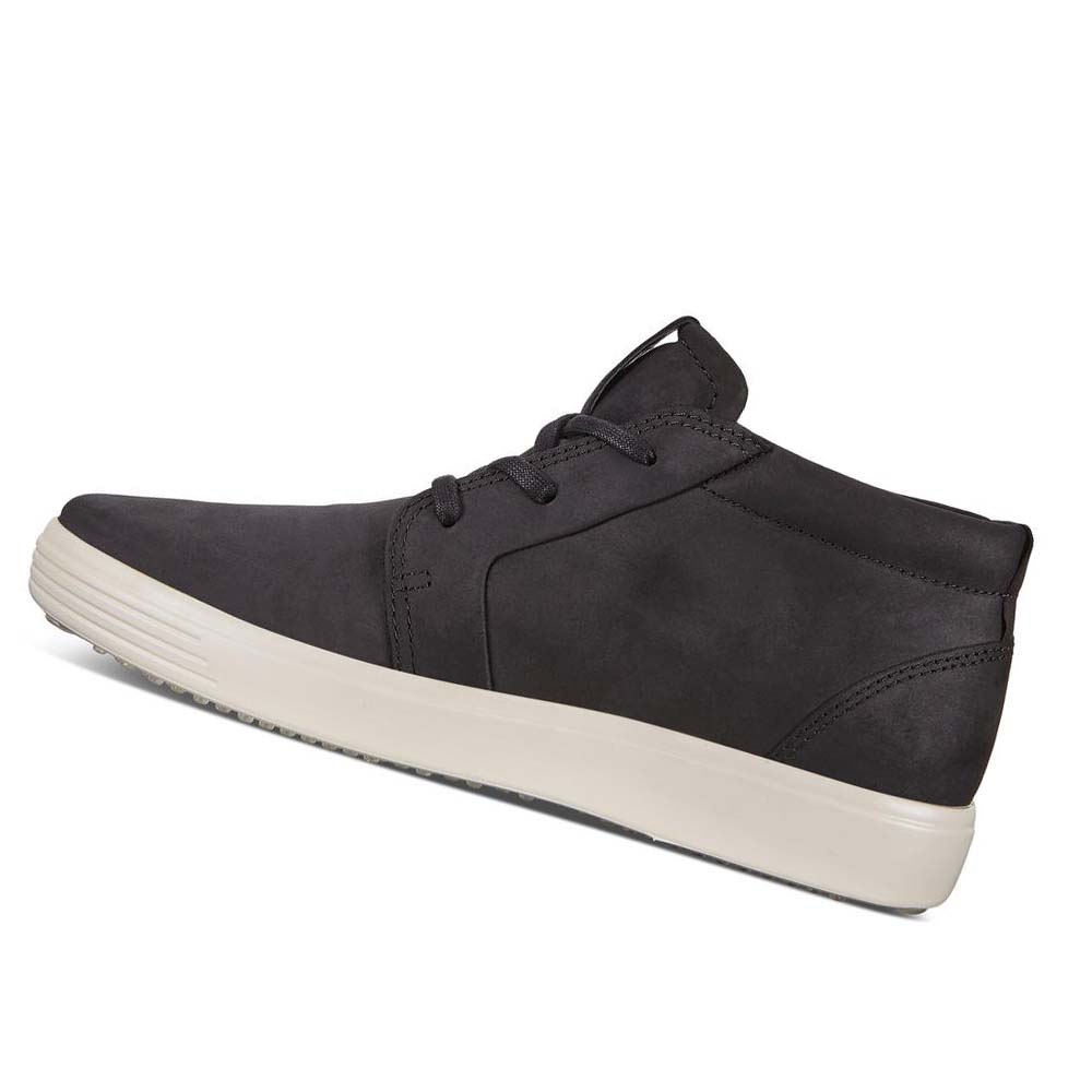 Ecco Soft 7 Ankle Sneakers Herr Svarta | SE 628OKI